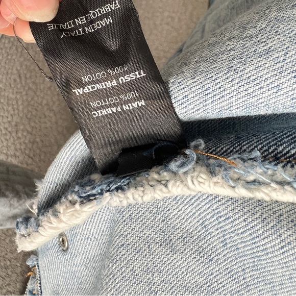 Vetements Graffiti Rivets Punk Ripped Jeans Denim Jacket - Picture 13 of 16